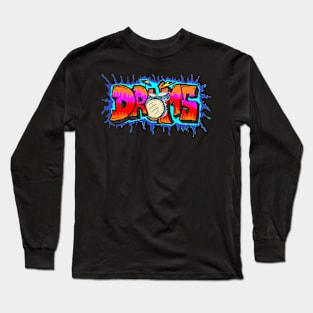 Drums Graffiti 2 by LowEndGraphics Long Sleeve T-Shirt